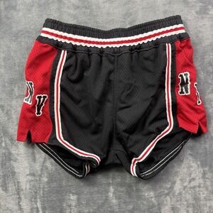Vtg Speedline NY Mesh Running Shorts USA Black Red Athletic Women's M New York